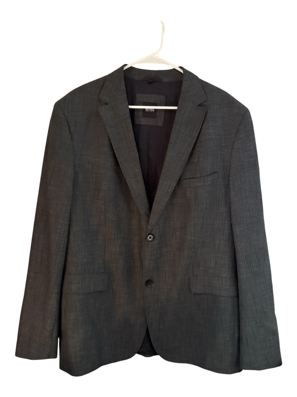 Hugo Boss Men's Dark Charcoal Two-Button Suit Jacket